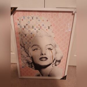 Gucci Pink and Gold Wall Art Decor